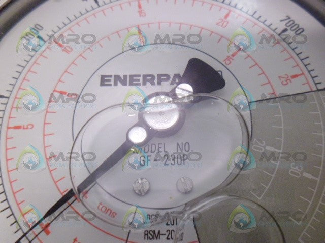 ENERPAC GF-230P HYDRAULIC PRESSURE GAUGE *USED*