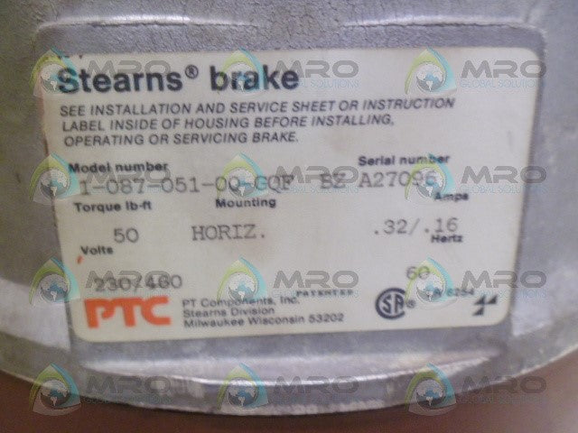 STEARNS 1-087-051-00-GQF BRAKE ASSEMBLY *NEW NO BOX*