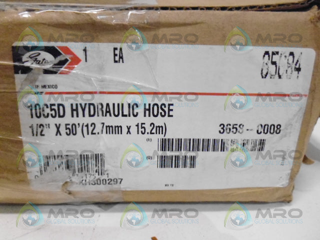 GATES 10C5D HYDRAULIC HOSE 1/2"X 50' *NEW IN BOX*