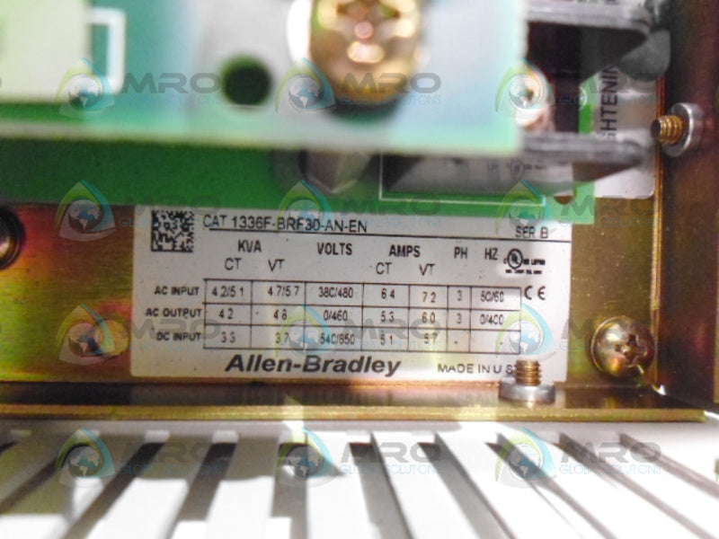 ALLEN BRADLEY 1336F-BRF30-AN-EN SER. B AC DRIVE (AS PICTURED) *USED*