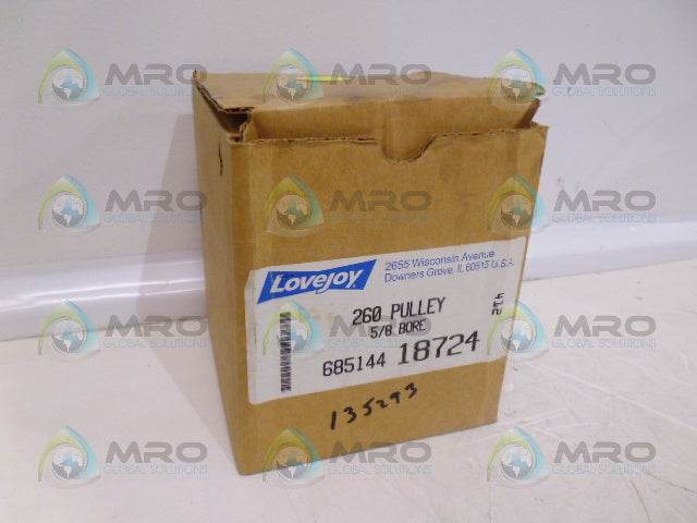 LOVEJOY 260 PULLEY 5/8 BORE *NEW IN BOX*