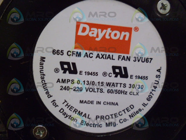 DAYTON 3VU67 AC AXIAL FAN *USED*