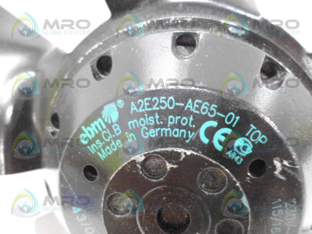 EBM A2E250-AE65-01 AC AXIAL FAN *USED*