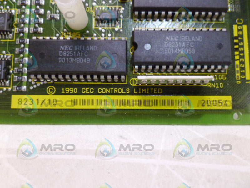 GEC CONTROLS 8231-4001 PROCESSOR MODULE UNMP