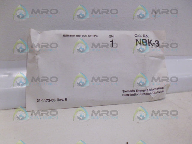 SIEMENS NBK-3 PRESS-IN NUMBER KIT *NEW IN FACTORY BAG*