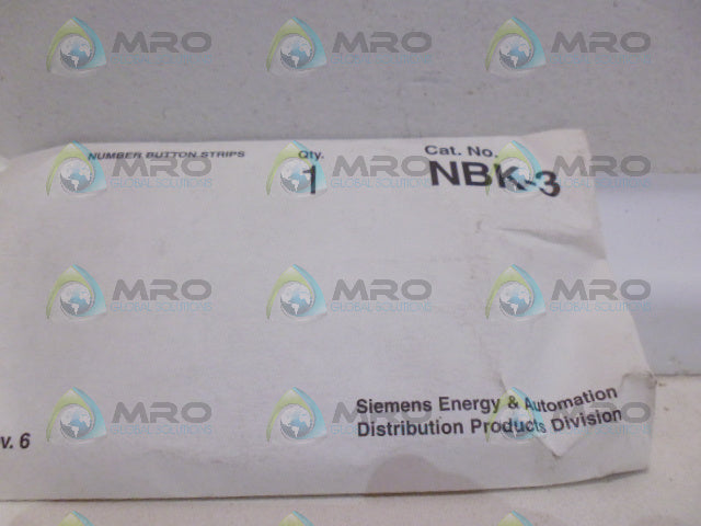 SIEMENS NBK-3 PRESS-IN NUMBER KIT *NEW IN FACTORY BAG*