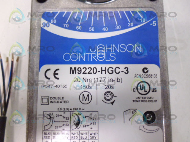 JOHNSON CONTROLS M9220-HGC-3 *NEW IN BOX*