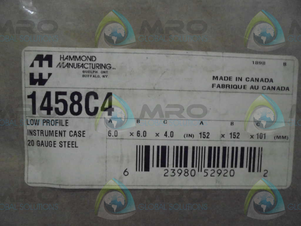 HAMMOND MANUFACTURING 1458C4 20GAGE STEEL INSTRUMENT CASE *FACTORY SEAL*