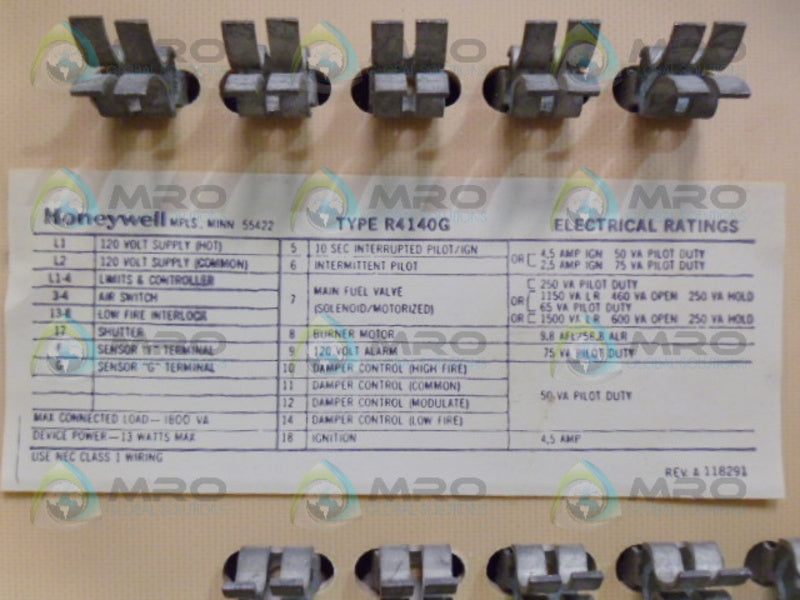HONEYWELL R4140G FLAME SAFEGUARD PROGRAMMER *USED*
