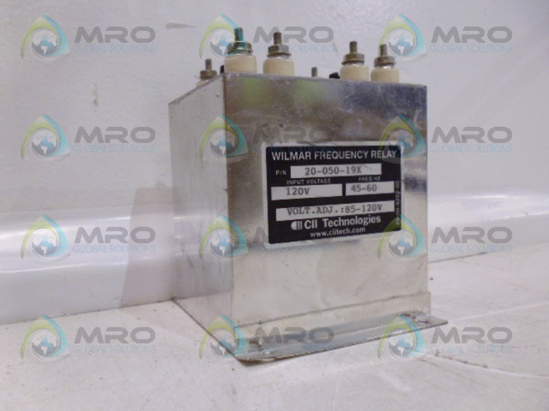 CII TECHNOLOGIES 20-050-19X WILMER FREQUENCY RELAY *USED*