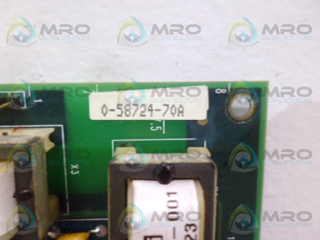 RELIANCE 0-58724-70A PCB CIRCUIT BOARD *USED*