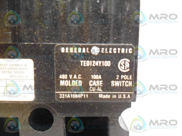 GENERAL ELECTRIC TED124Y100 CIRCUIT BREAKER *NEW NO BOX*