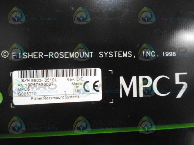FISHER-ROSEMOUNT 10P57520007 CONTROL PROCESSOR *USED*