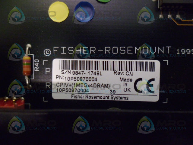 FISHER-ROSEMOUNT 10P50870004 COORDINATOR PROCESSOR CARD ASSEMBLY *USED*