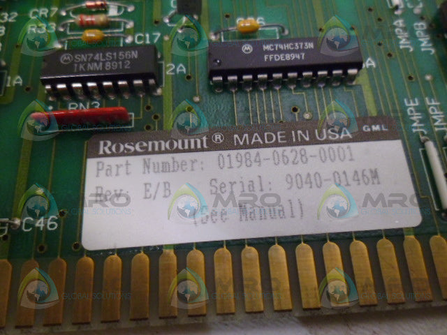 ROSEMOUNT 01984-0628-0001 PC BOARD *USED*