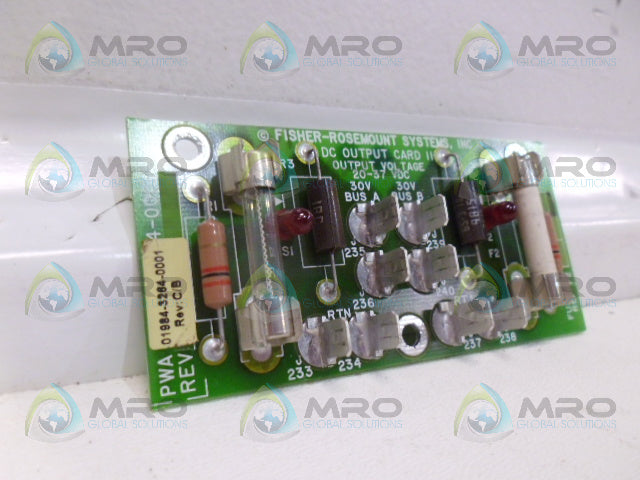 FISHER-ROSEMOUNT 01984-3264-0001 DC OUTPUT CARD *USED*