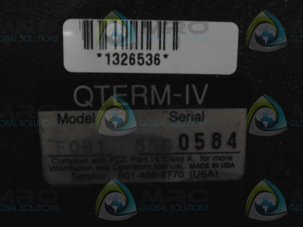 QTERM-IV F081  BAR CODE TERMINAL *NEW NO BOX*