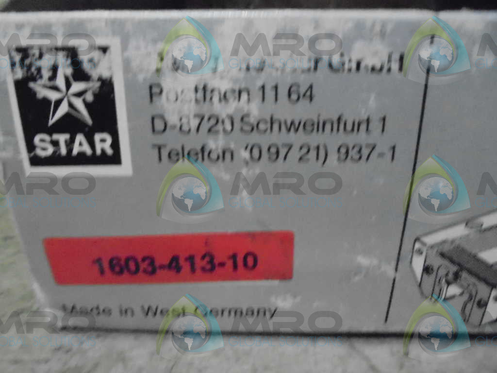 STAR 1603-413-414-10 LONG VERSION RUNNER BLOCK  *NEW IN BOX*