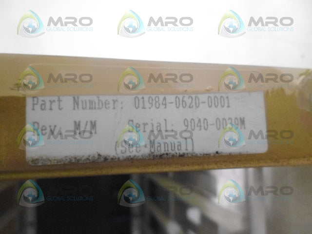 ROSEMOUNT 01984-0620-0001 PLC RACK 7 SLOT *USED*
