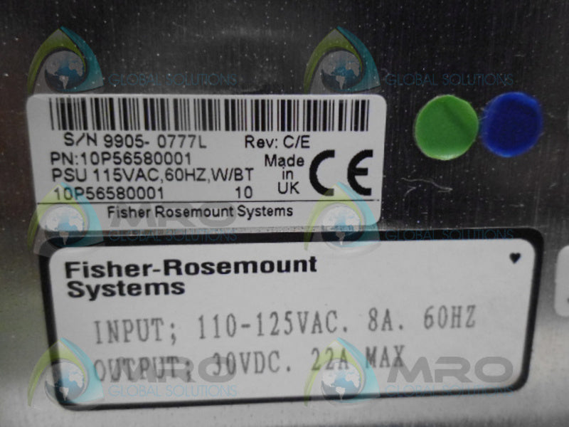 FISHER-ROSEMOUNT 10P56580001 REV: C/E POWER SUPPLY *USED*