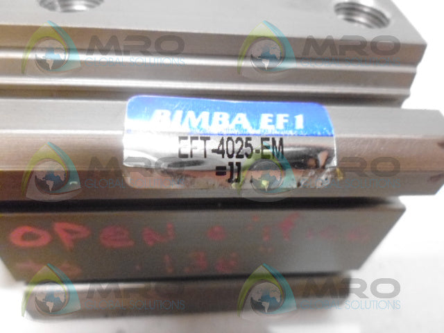 BIMBA EFT-4025-EM PNEUMATIC AIR CYLINDER *USED*
