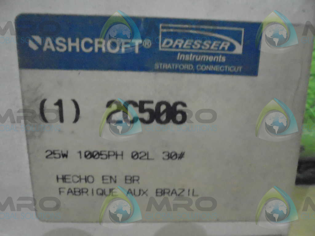 ASHCROFT 25W1005PH02L30# PRESSURE GAUGE 0-30 PSI *NEW IN BOX*