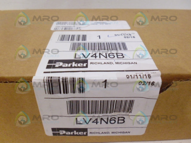 PARKER LV4N6B 3-WAY 2-POSITION LOCKOUT VALVE *FACTORY SEALED*