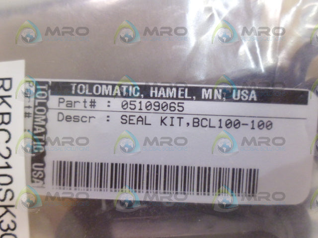 TOLOMATIC 05109065 SEAL KIT *NEW IN FACTORY BAG*