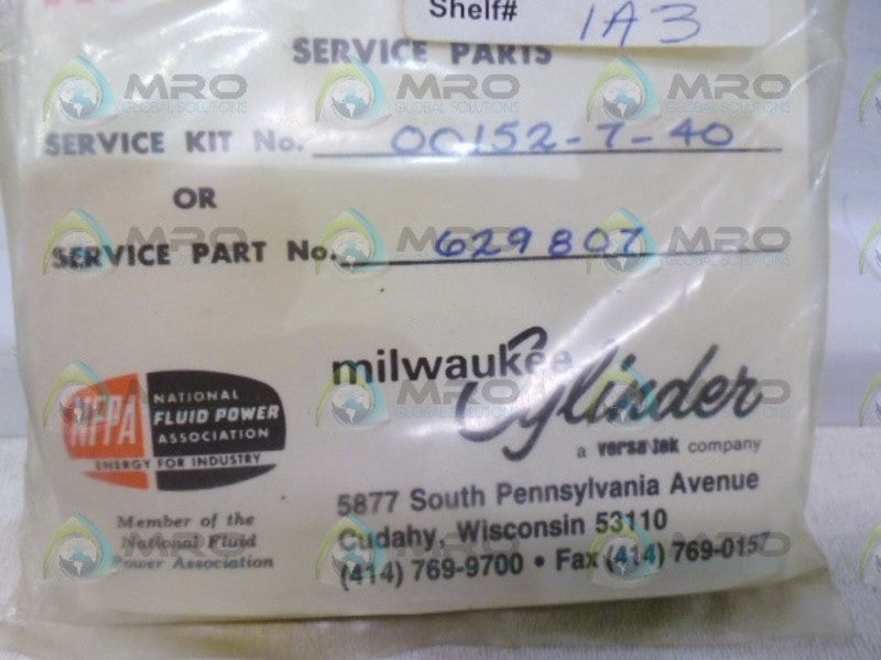 MILWAUKEE CYLINDER 00152-7-40 KIT *NEW IN FACTORY BAG*