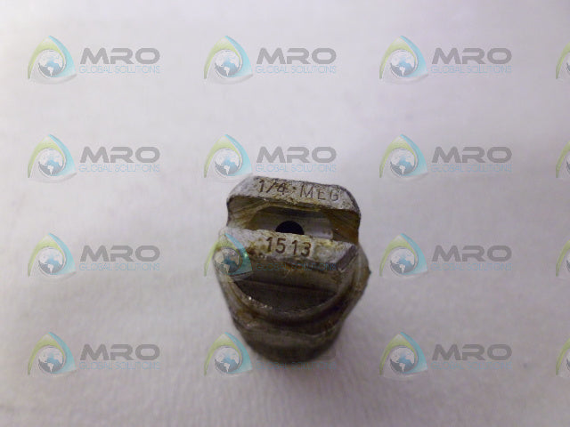 SPRAYING SYSTEMS WASHJET-HSS 1513 1/4 MEG SPRAY NOZZLE *USED*