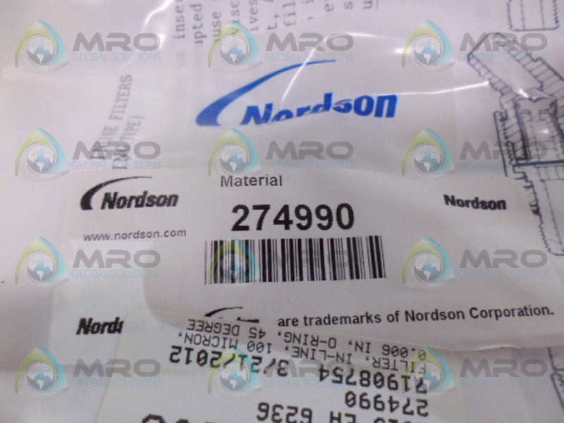 NORDSON 274990 INLINE FILTER *NEW IN FACTORY BAG*