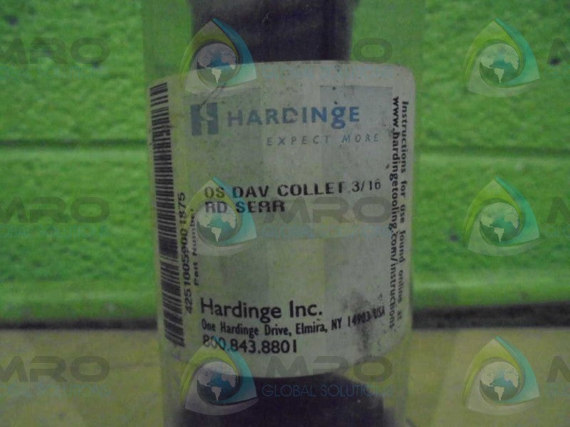 HARDINGE OS DAV COLLET 3/16 RD SERR *NEW IN BOX*