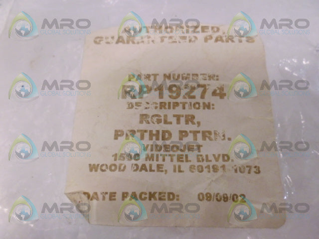 MARSH RP19274 PRINTER HEAD REGULATOR *NEW IN FACTORY BAG*
