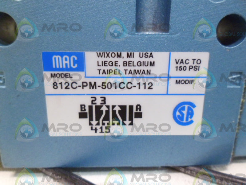 MAC 812C-PM-501CC-112 VALVE *NEW IN BOX*