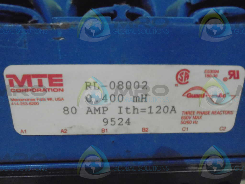 MTE CORP. RL-08002 LINE REACTOR TRANSFORMER *NEW NO BOX*