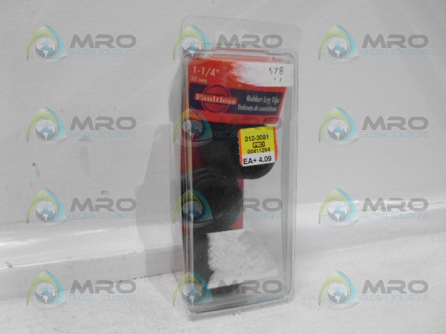 FAULTLESS 32017 RUBBER LEG TIPS BLACK *NEW IN ORIGINAL PACKAGE*