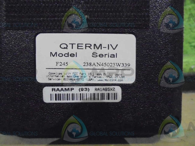 QTERM-IV F245 BARCODE TERMINAL *USED*