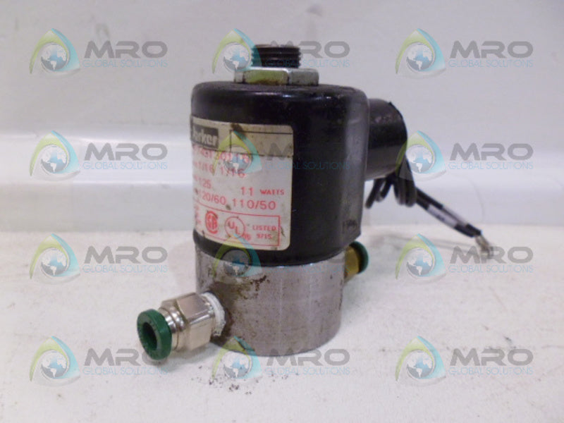 PARKER 743130115 3-WAY SOLENOID VALVE *USED*