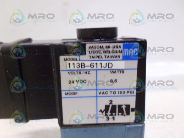 MAC 113B-611JD VALVE (AS PICTURED) *USED*