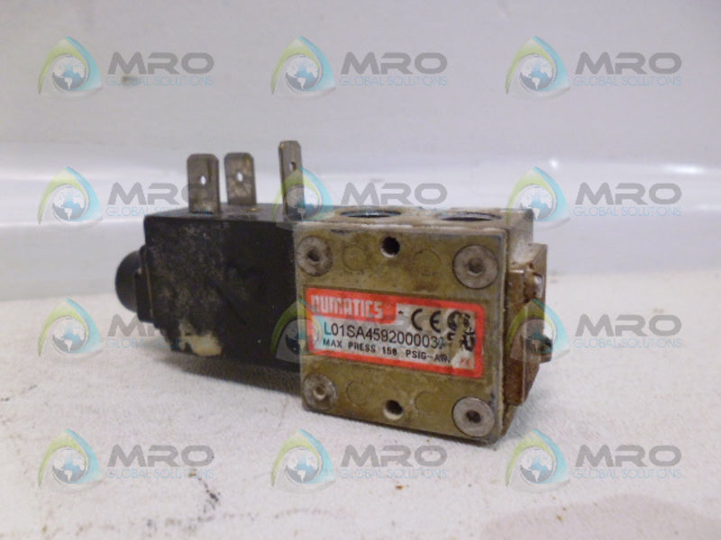 NUMATICS L01SA459000030 SOLENOID VALVE UNMP