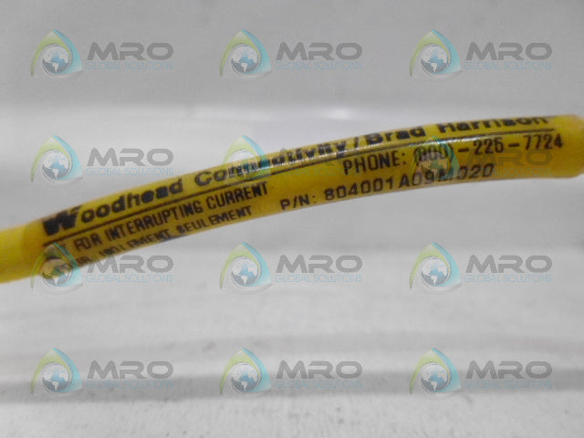 WOODHEAD 804001A09M020 80CM CORDSET *USED*