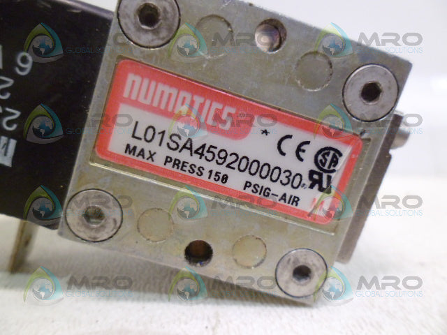 NUMATICS L01SA4592000030 SOLENOID VALVE *USED*