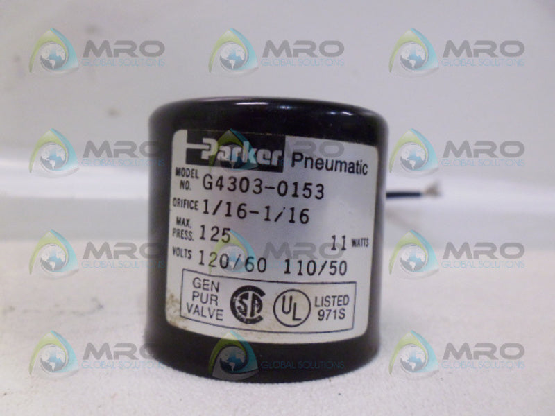 PARKER G4303-0153 PNEUMATIC CONTROL UNMP