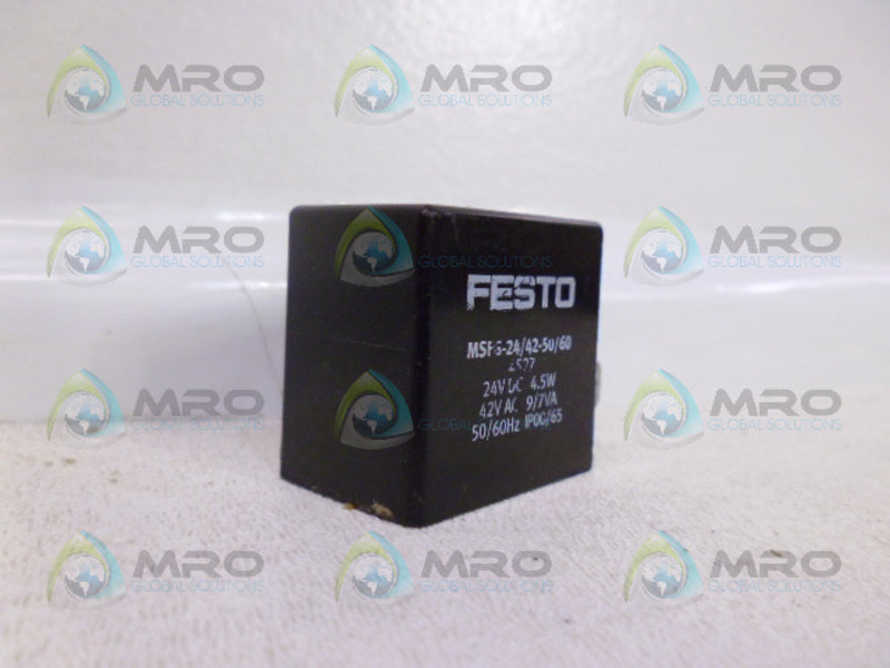 FESTO MSPG-24/42-50/60 SOLENOID VALVE COIL 4527 UNMP