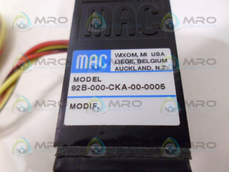 MAC 92B-000-CKA-00-0005 SOLENOID MANIFOLD VALVE NSMP