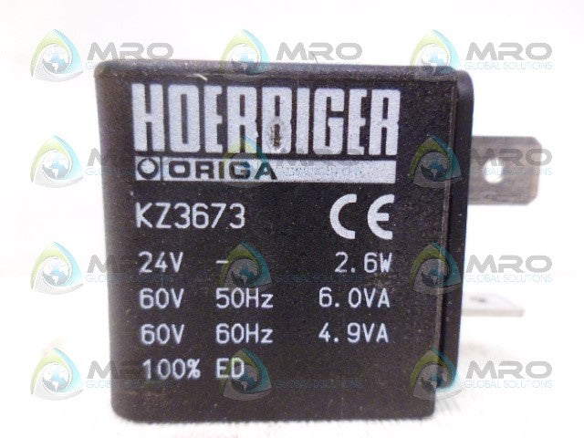 HOERBIGER KZ3673 SOLENOID COIL 24V *USED*