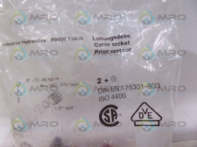 REXROTH R900011039 CABLE SOCKET CONNECTOR *NEW IN FACTORY BAG*