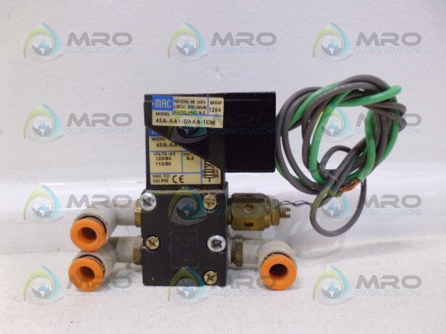 MAC 45A-AA1-DAAA-1CM SOLENOID VALVE*USED*