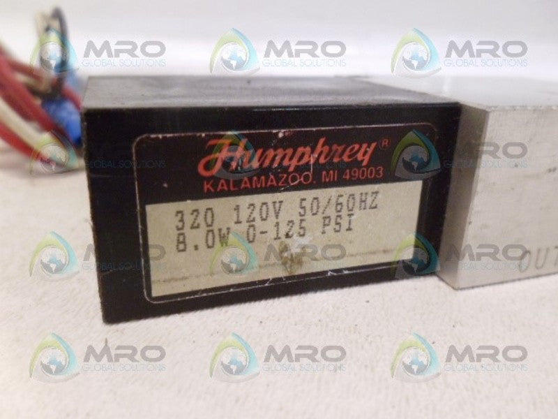 HUMPHREY 320 3-WAY ACTING ELECTRIC SOLENOID  UNMP