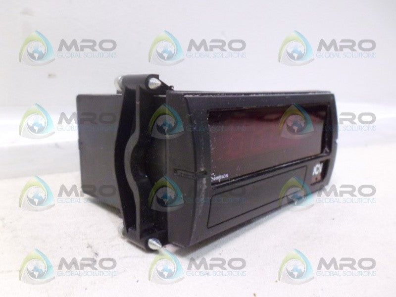 SIMPSON F351150 DIGITAL PANEL METER 120VAC *USED*